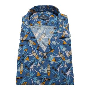 Camisa hawaiana hombre algodón manga corta Kent’s 03 surfera